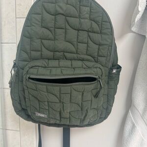 FIGS Green Quilted Backpack